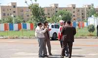 آمادگی فرود بالگرد در سایت فرود اضطراری در بعثت