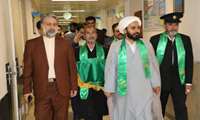 پرچم با شکوه ضامن آهو در بیمارستان بعثت :